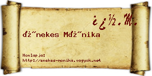 Énekes Mónika névjegykártya
